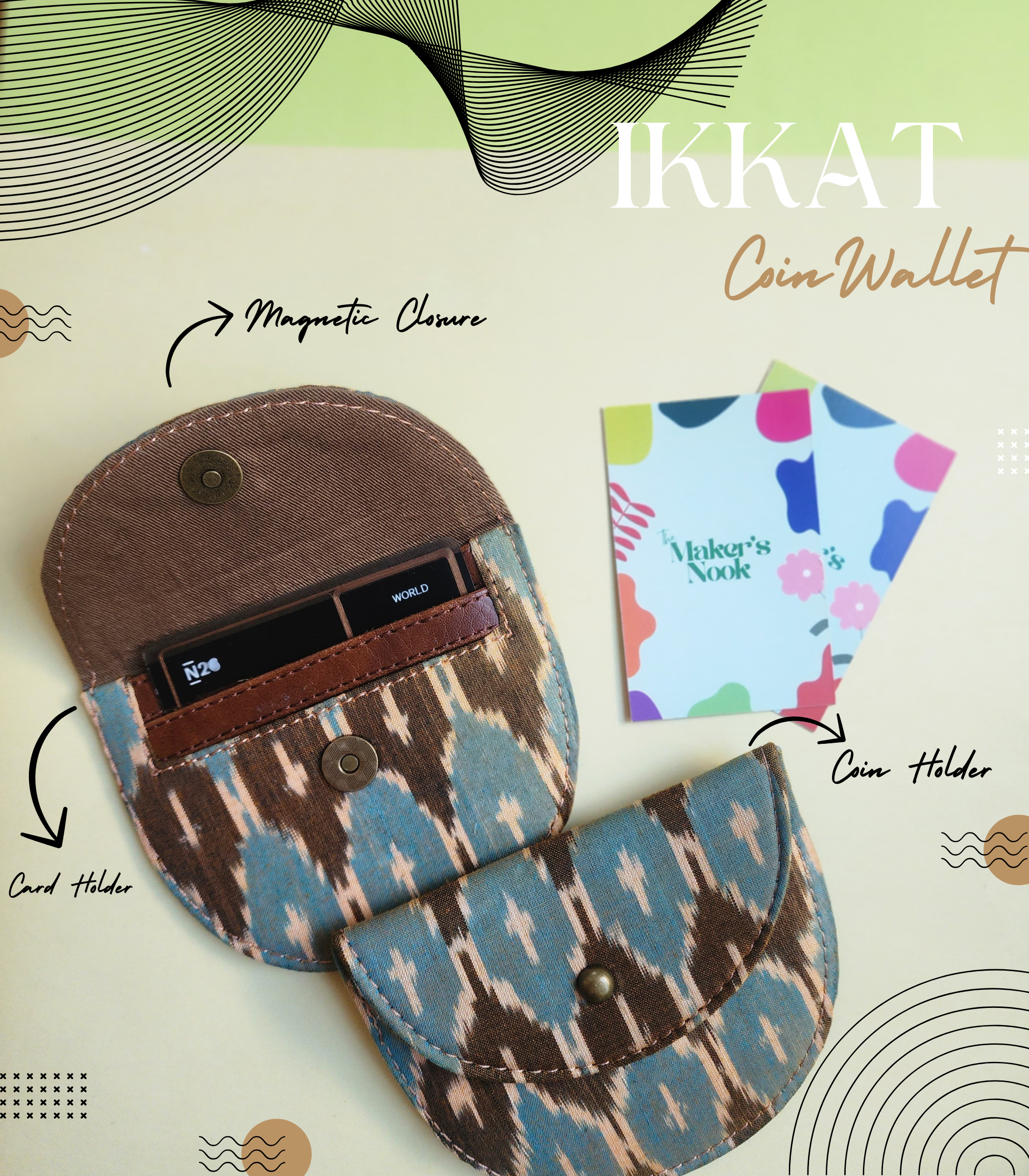 ICW_GREEN Ikkat Coin Wallet - Image 1